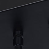 30" Matte Black 4-Light Rectangle Island Chandelier Pendant with Bulb - 10.50x30x54.75