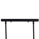 30" Matte Black 4-Light Rectangle Island Chandelier Pendant with Bulb - 10.50x30x54.75