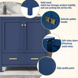 30"Blue Bathroom Vanity with Single Sink,Combo Cabinet Undermount Sink,Bathroom Storage Cabinet with 2 Doors and a Drawer