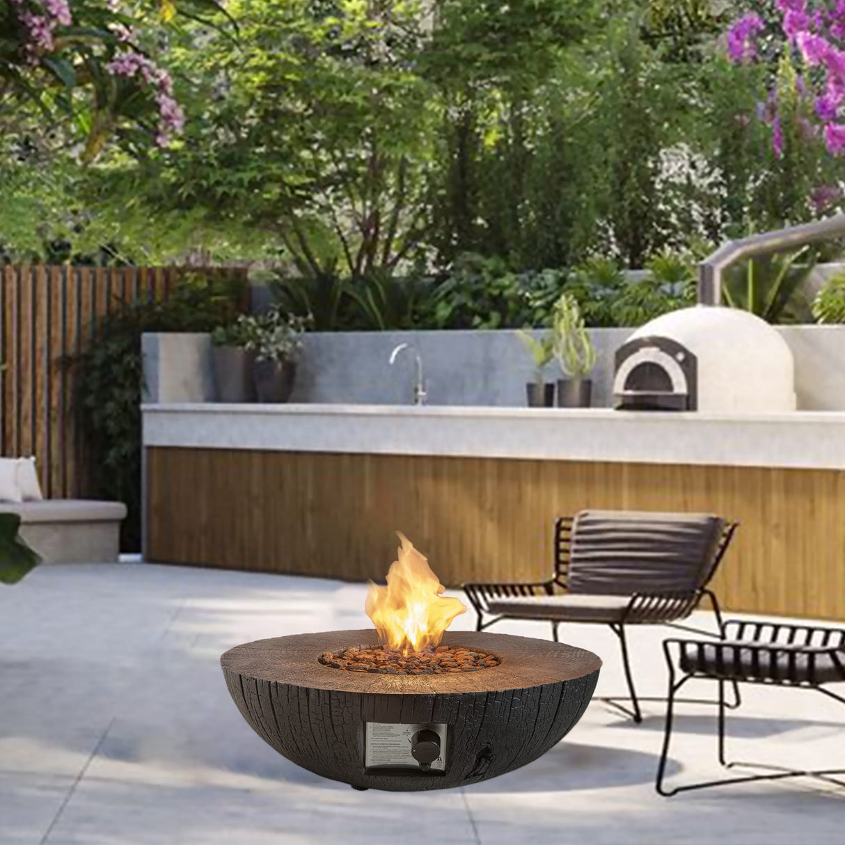 30,000 BTU Outdoor Fire Pits Patio Propane Gas Fire Pit for Outside