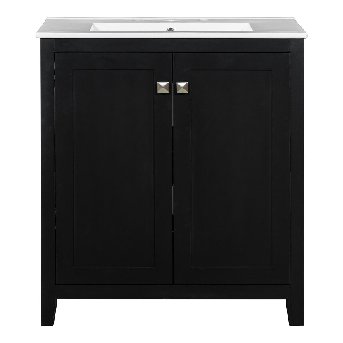 30inch Freestanding Bathroom Vanity Combo with Ceramic Sink Shaker Style Vanities
