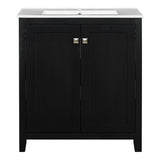30inch Freestanding Bathroom Vanity Combo with Ceramic Sink Shaker Style Vanities
