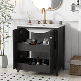 30inch Freestanding Bathroom Vanity Combo with Ceramic Sink Shaker Style Vanities