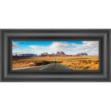 30x10 Contemporary Black Complete Wood Panoramic Frame with UV Acrylic, Foam Board Backing, & Hardware