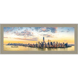 30x10 Traditional Silver Complete Wood Panoramic Frame with UV Acrylic, Foam Board Backing, & Hardware