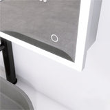30x24 inch Rectangular LED Lighted Bathroom Medicine Cabinet with Mirror, Aluminum Frame, Dimmable, Double Doors
