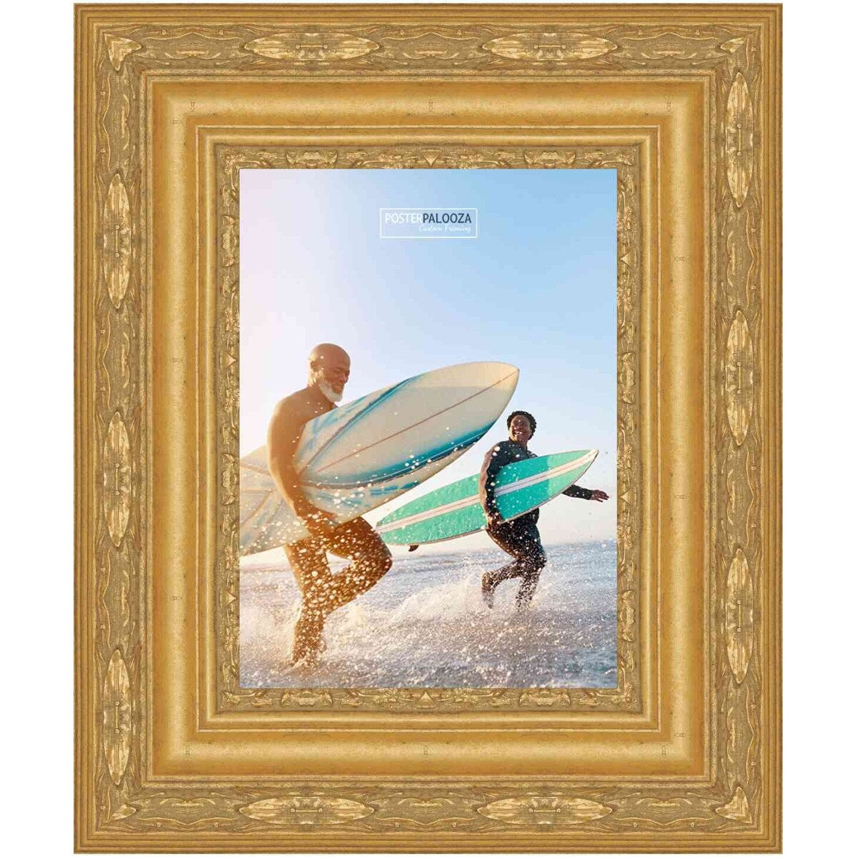 30x26 Ornate Gold Complete Wood Picture Frame with UV Acrylic, Foam Board Backing, & Hardware