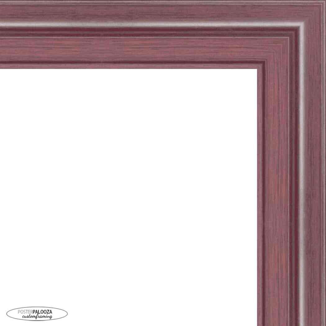 30x30 Traditional Mahogany Complete Wood Square Picture Frame with UV Acrylic, Foam Board Backing, & Hardware