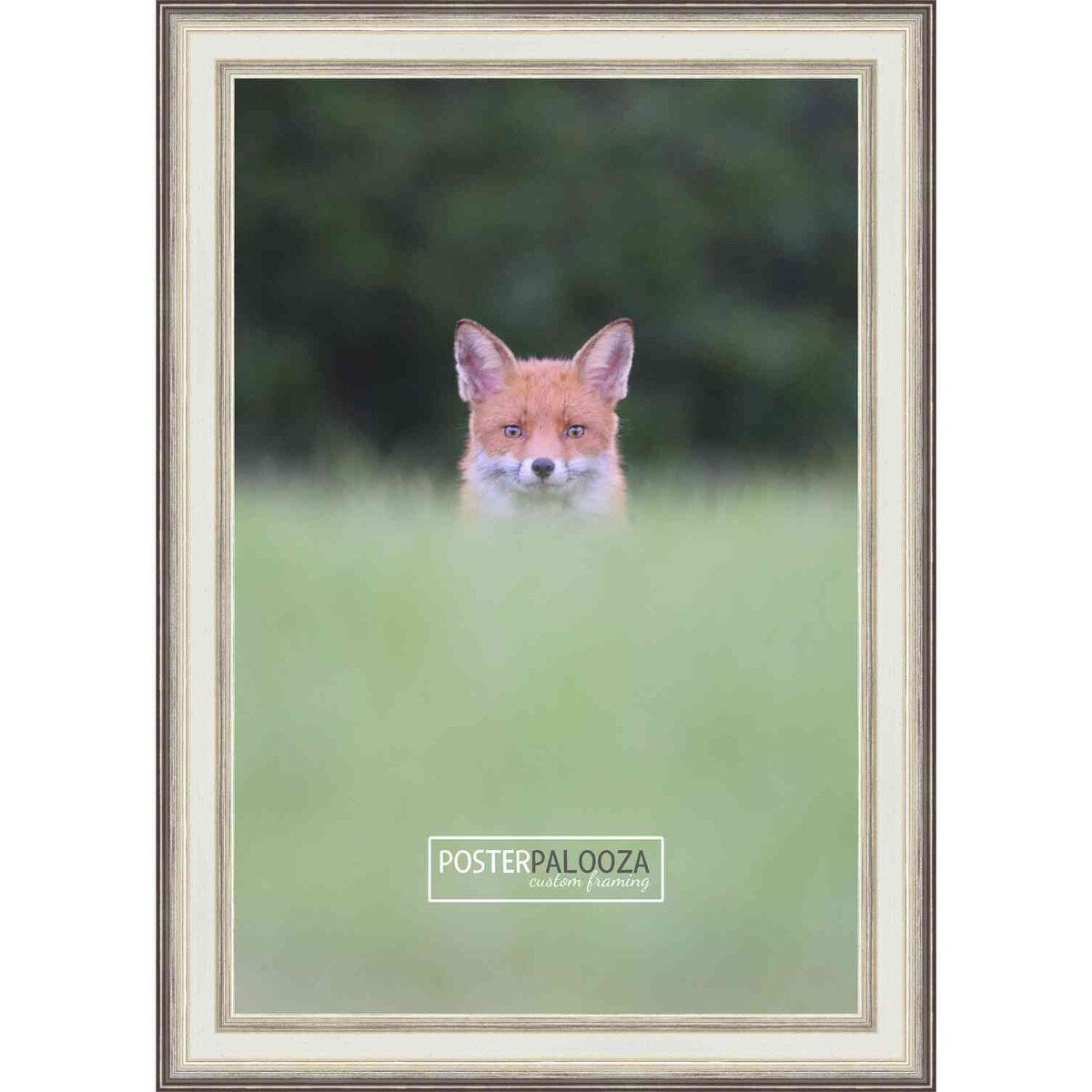 30x36 Traditional Silver Wood Picture Frame - UV Acrylic, Foam Board Backing, & Hanging Hardware Included!