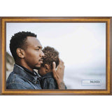 30x36 Traditional Walnut Complete Wood Picture Frame with UV Acrylic, Foam Board Backing, & Hardware