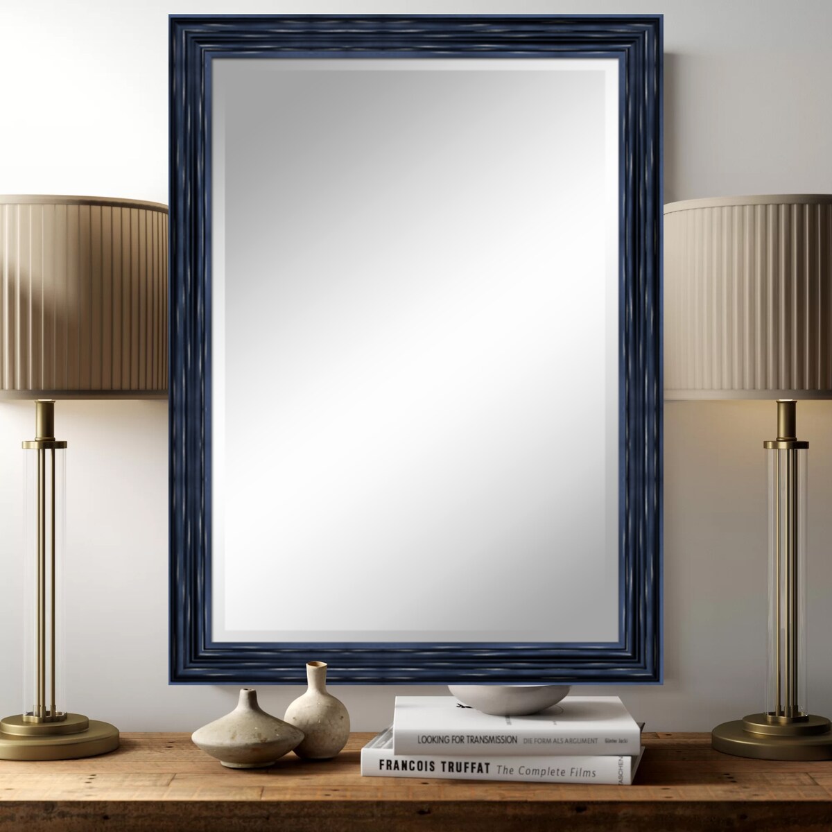 31 X 43 Antique Black Mirror 1" Bevel with 3.5" frame - Antique Black - 31" x 43" x 1"