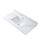 31 in./ 37 in./ 43 in. Carrara Gold Engineered Stone Bathroom Vanity Top with Ceramic Sink