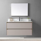 31 in./ 37 in./ 43 in. Carrara Gold Engineered Stone Bathroom Vanity Top with Ceramic Sink