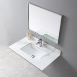 31 in./ 37 in./ 43 in. Carrara Gold Engineered Stone Bathroom Vanity Top with Ceramic Sink