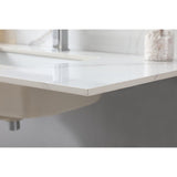 31 in./ 37 in./ 43 in. Carrara Gold Engineered Stone Bathroom Vanity Top with Ceramic Sink