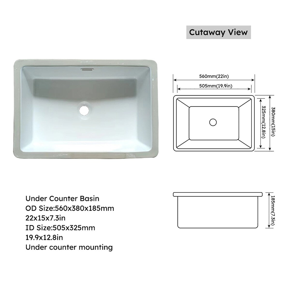 31 in./ 37 in./ 43 in. Carrara Gold Engineered Stone Bathroom Vanity Top with Ceramic Sink