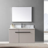 31 in./ 37 in./ 43 in. Carrara Gold Engineered Stone Bathroom Vanity Top with Ceramic Sink