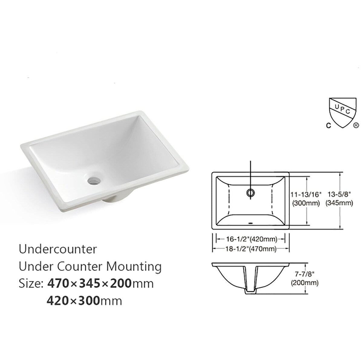 31 in./ 37 in./ 43 in. Carrara White Engineered Stone Bathroom Vanity Top with Ceramic Sink