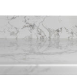 31 in./ 37 in./ 43 in. Carrara White Engineered Stone Bathroom Vanity Top with Ceramic Sink