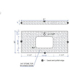 31 in./ 37 in./ 43 in. Carrara White Engineered Stone Bathroom Vanity Top with Ceramic Sink