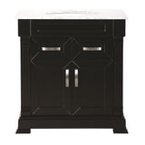 31-inch Wide Single Sink Bathroom Vanity in Black