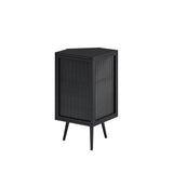 31.5 in. H Metal Floor Corner Cabinet with Adjustable Shelf