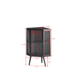 31.5 in. H Metal Floor Corner Cabinet with Adjustable Shelf