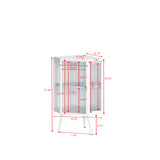 31.5 in. H Metal Floor Corner Cabinet with Adjustable Shelf