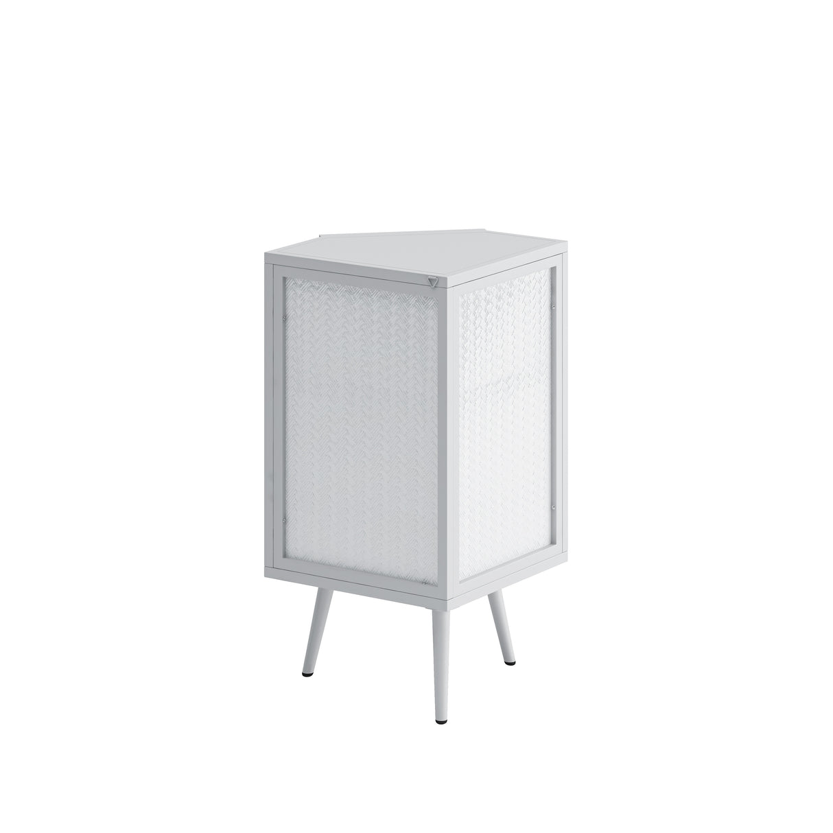 31.5 in. H Metal Floor Corner Cabinet with Adjustable Shelf
