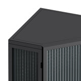 31.5 in. H Metal Floor Corner Cabinet with Adjustable Shelf