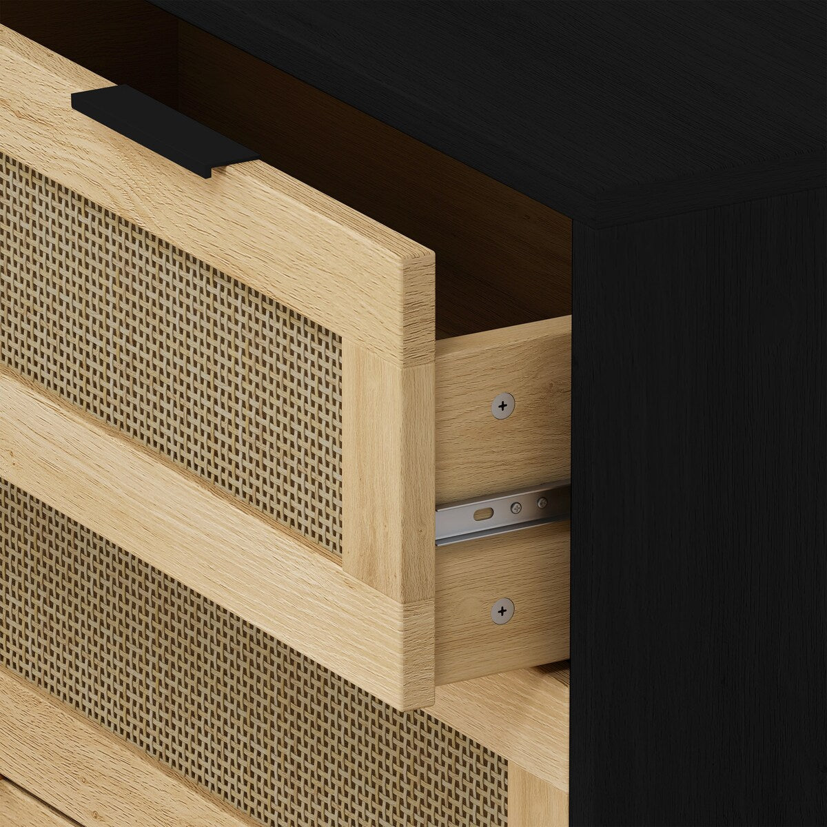 31.50"3-Drawers Rattan Storage Cabinet Rattan Drawer,for Bedroom,Living Room,Dining Room