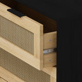 31.50"3-Drawers Rattan Storage Cabinet Rattan Drawer,for Bedroom,Living Room,Dining Room