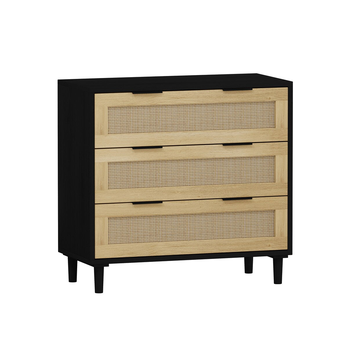 31.50"3-Drawers Rattan Storage Cabinet Rattan Drawer,for Bedroom,Living Room,Dining Room