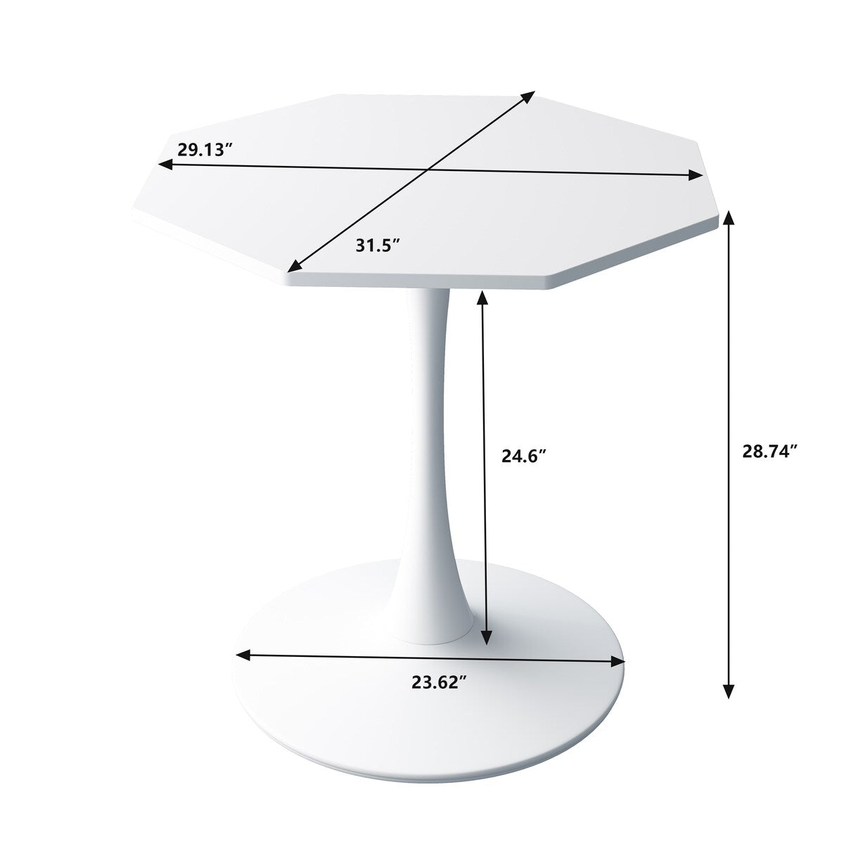 31.50"Modern Octagonal Dining Table