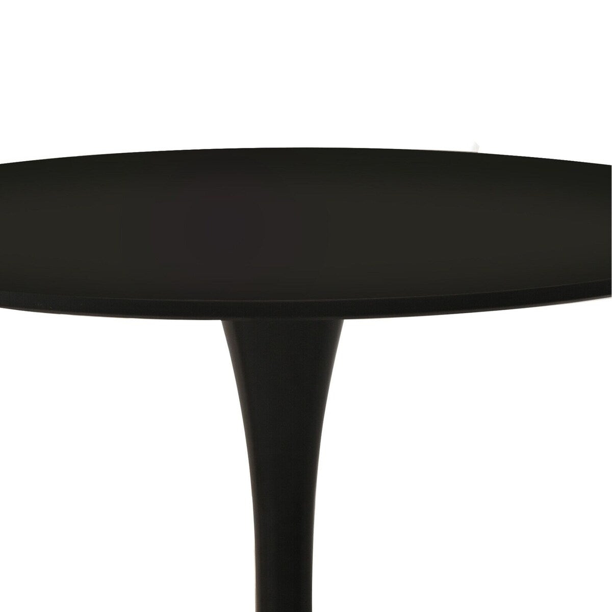 31.5" Round Dining Table, Black Tulip Table, Metal Base Pedestal Table for 2-4 Person,Easy Assembled Leisure Coffee Table