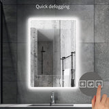 31.5" x 23.6" Wall Mounted Bathroom Mirror with LED Light and Anti-Fog
