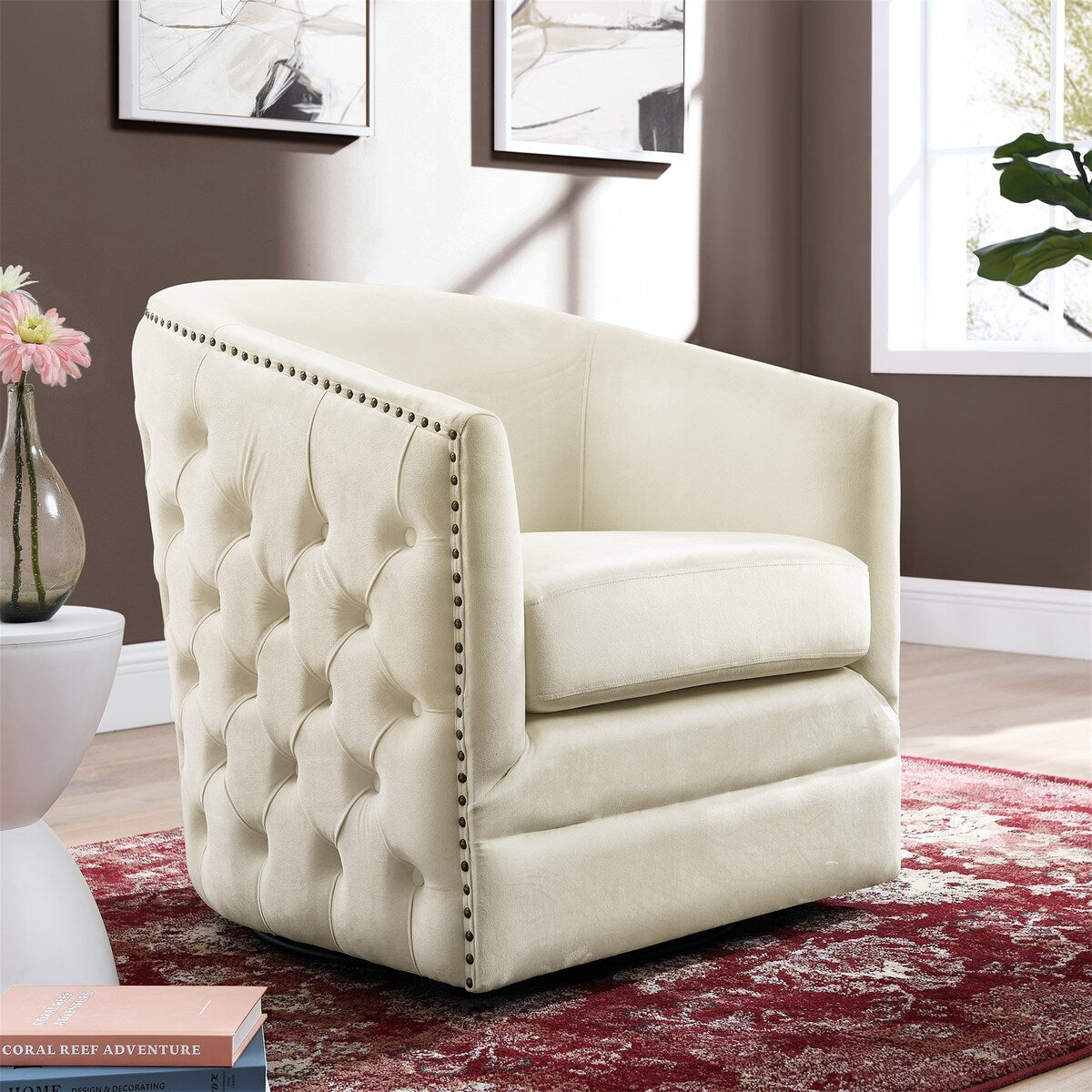 Accent Chair Sofa Chair Velvet 360 Swivel