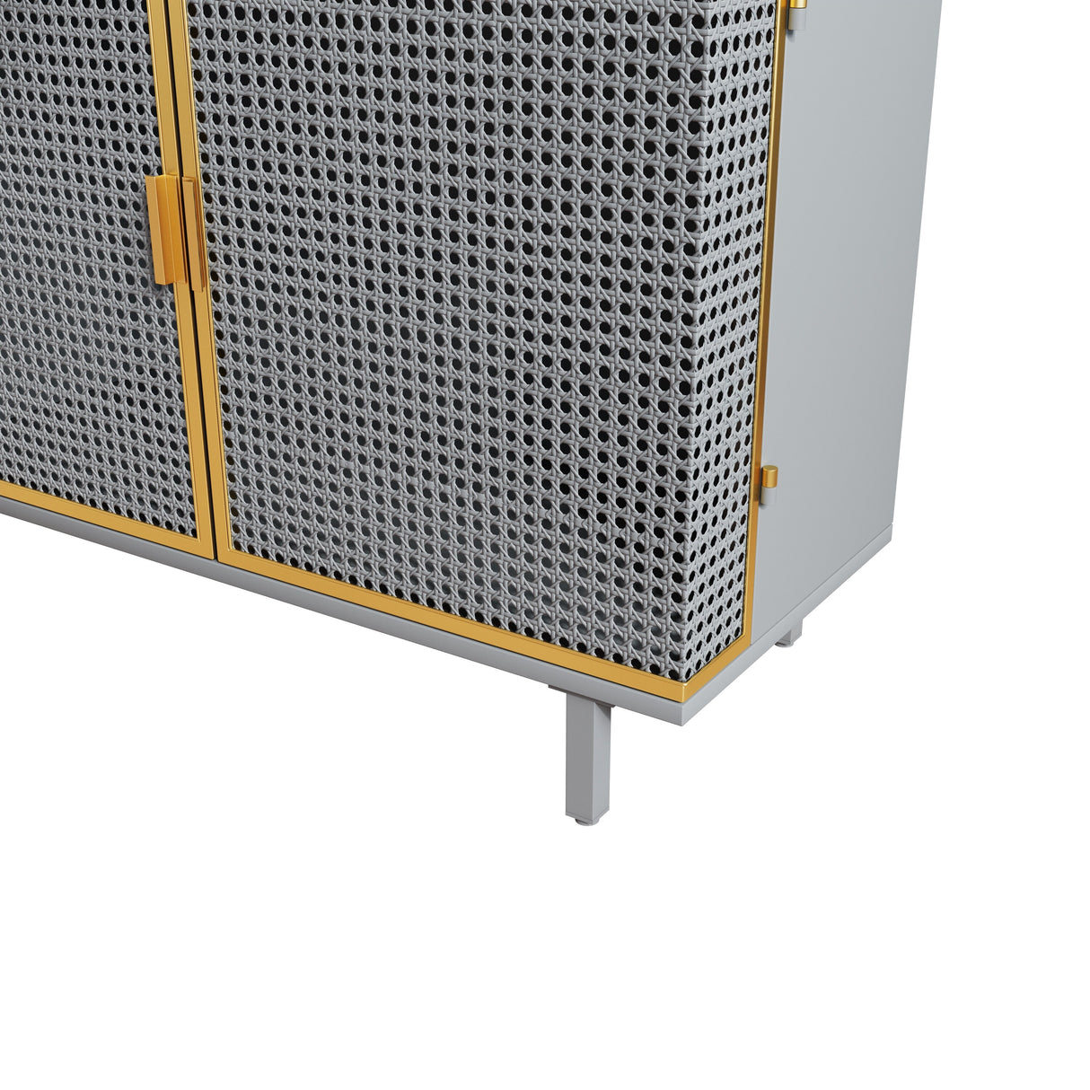 31.5'' W Credenzas and Sideboards, Buffet Cabinet with 2 Drawers and Cabinet, Made of Iron and Carbonized Bamboo