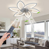 31Inches Ceiling Fan with Lights Remote Control Dimmable LED, 6 Gear Wind Speed Fan Light