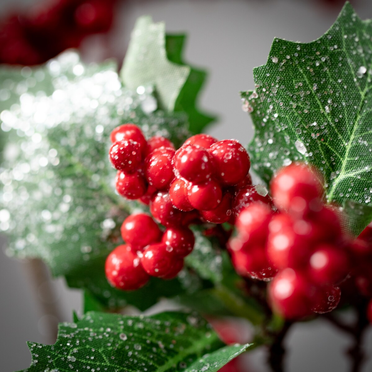 31"H Sullivans Berry And Holly Spray, Red - 10.5"L x 2"W x 31"H