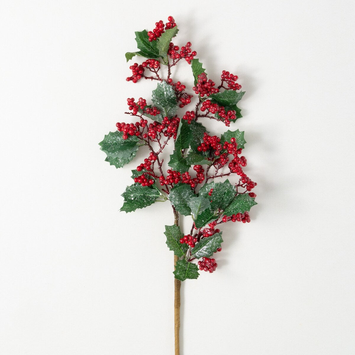 31"H Sullivans Berry And Holly Spray, Red - 10.5"L x 2"W x 31"H