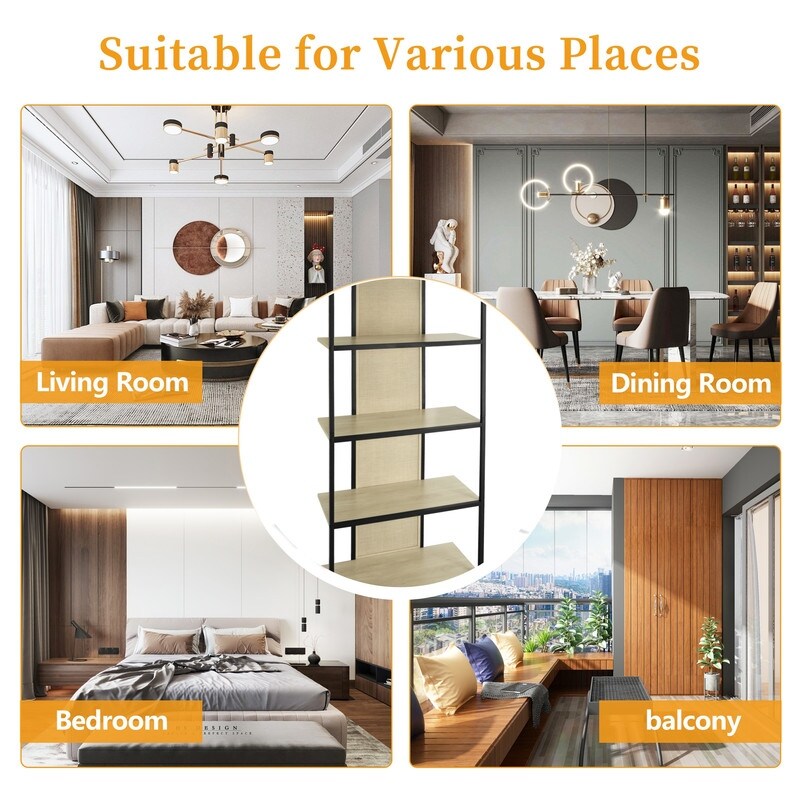 31"W 5 LAYER RACK,Suitable for Bedroom, Living Room, Study, Dining Room and Entrance