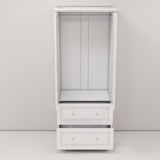 31"W Wardrobe with drawers and 2 doors,Closet Wardrobe,Armoire Wardrobe Closet with Hanging Rod