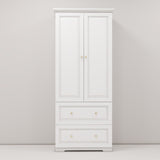 31"W Wardrobe with drawers and 2 doors,Closet Wardrobe,Armoire Wardrobe Closet with Hanging Rod
