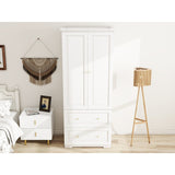 31"W Wardrobe with drawers and 2 doors,Closet Wardrobe,Armoire Wardrobe Closet with Hanging Rod