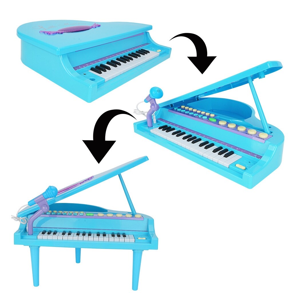 32-Key Piano Keyboard With Bench Detachable Legs Music Score Microphone