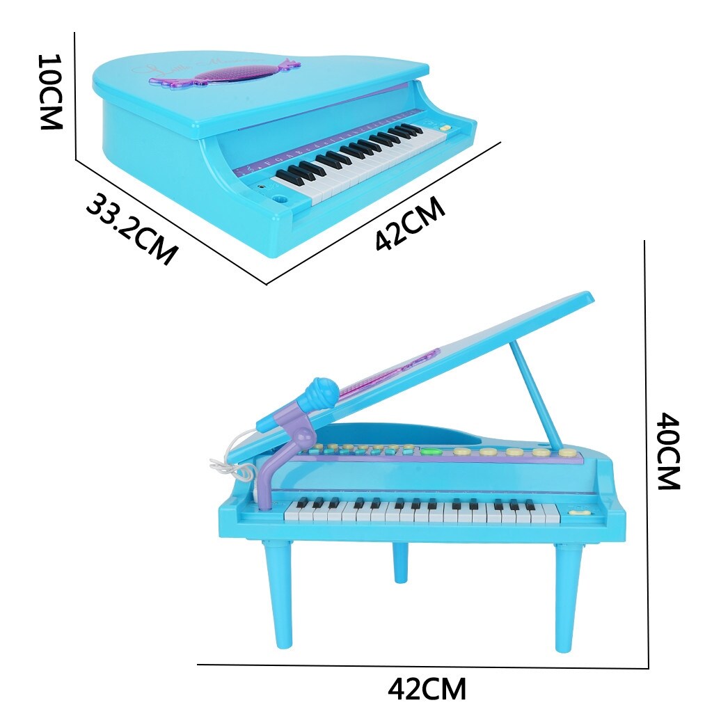 32-Key Piano Keyboard With Bench Detachable Legs Music Score Microphone