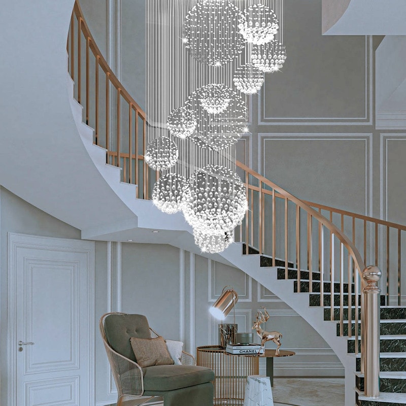 32 in. Modern Raindrop Crystal Chandelier 13-Light Dimmable Flush Mount Spiral Crystal Lighting for Foyer Living Room