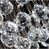 32 in. Modern Raindrop Crystal Chandelier 13-Light Dimmable Flush Mount Spiral Crystal Lighting for Foyer Living Room