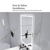 32 in. W x 24 in. H Rectangular Frameless Bluetooth Music Anti-Fog LED Light Bathroom Vanity Mirror - 32x24"